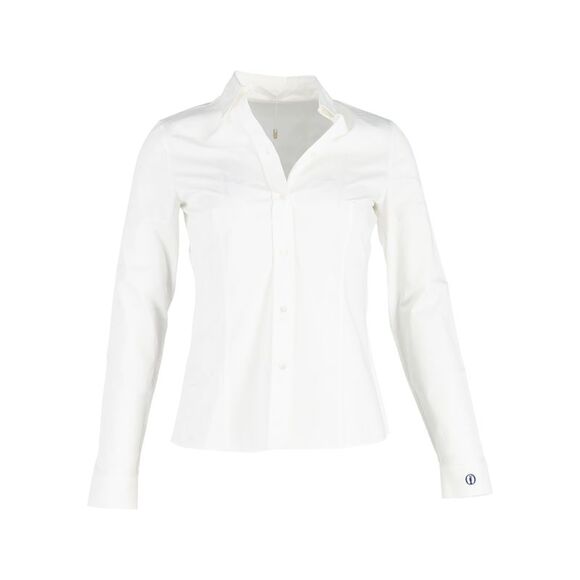 Boss Button-Up Shirt in White Cotton